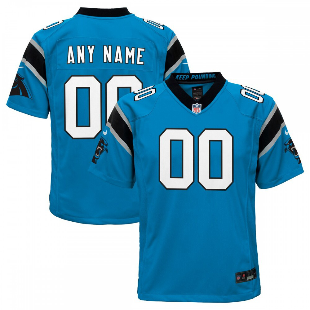 Carolina Panthers Youth Alternate Custom Game Jersey - Blue-Pro Kit Vault | Brand New 26/27 Sports Jerseys