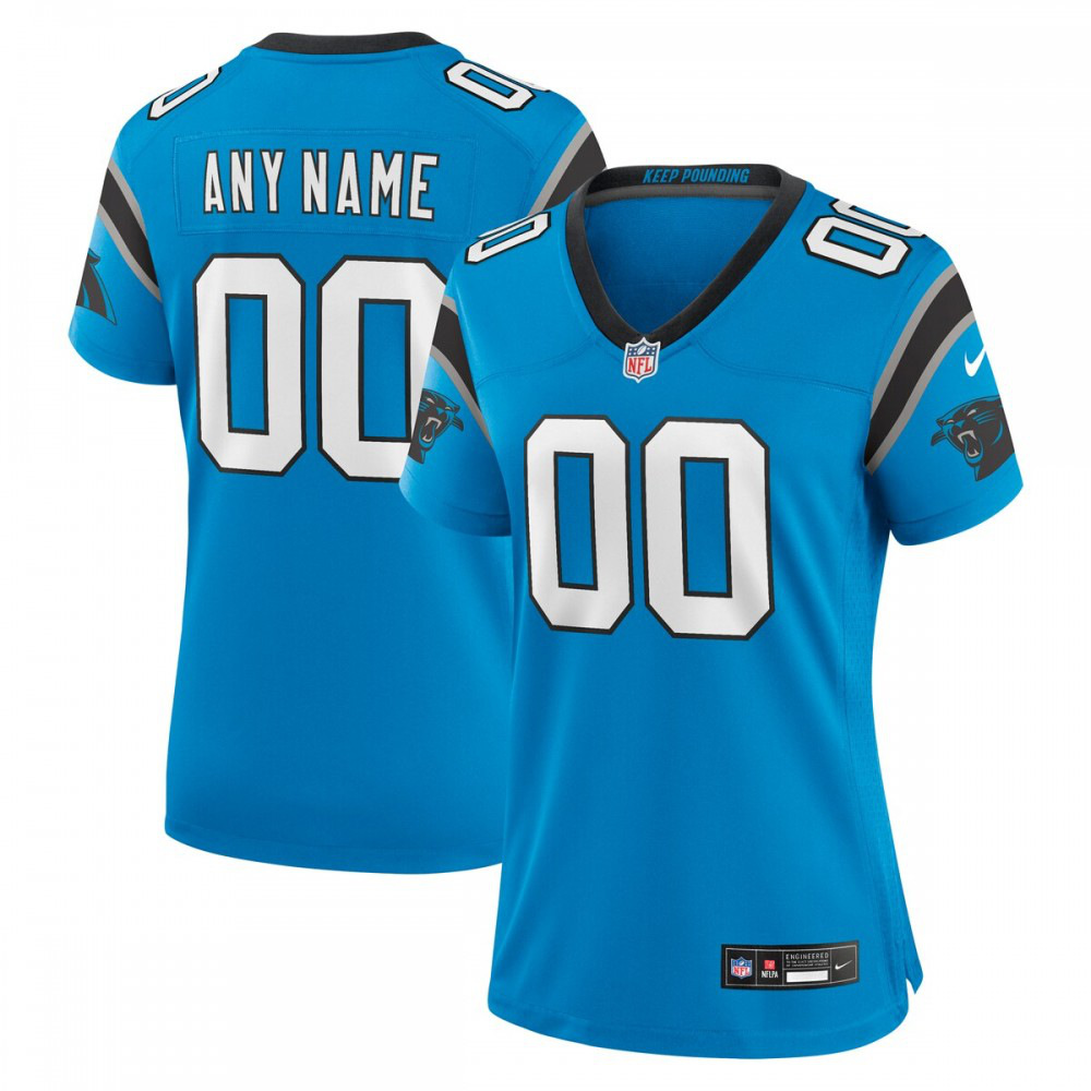 Carolina Panthers Women's Alternate Custom Game Jersey - Blue-Pro Kit Vault | Brand New 26/27 Sports Jerseys