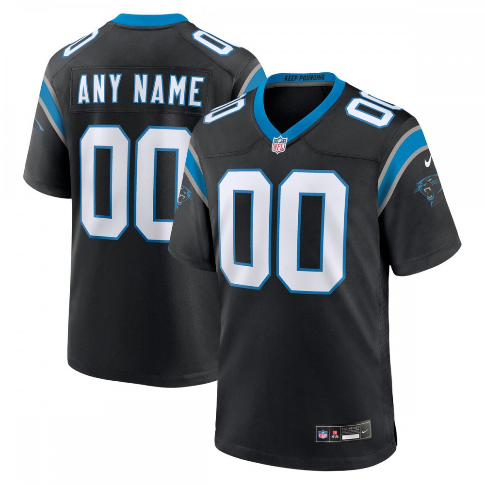 Carolina Panthers Custom Game Jersey - Black-Pro Kit Vault | Brand New 26/27 Sports Jerseys