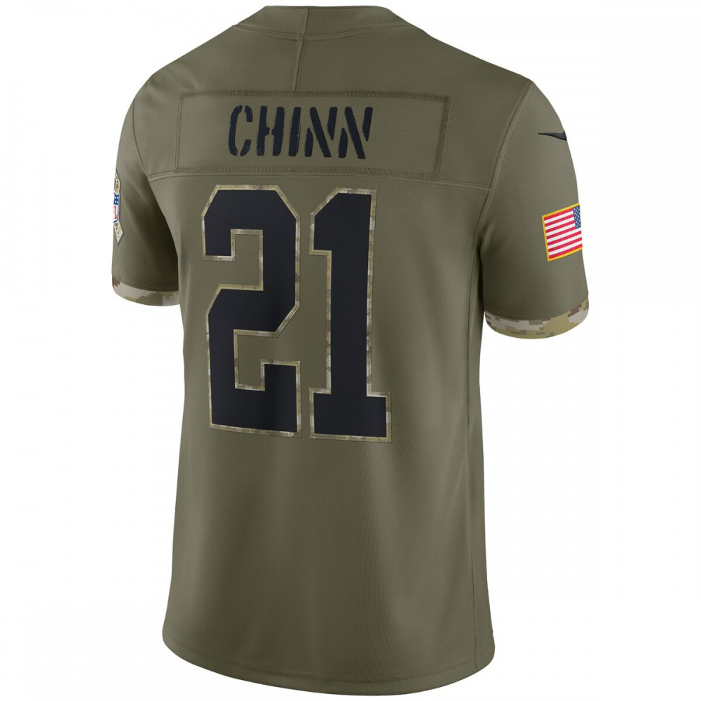 Jeremy Chinn Carolina Panthers 2022 Salute To Service Limited Jersey - Olive-Pro Kit Vault | Brand New 26/27 Sports Jerseys