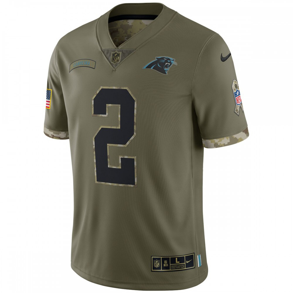 D.J. Moore Carolina Panthers 2022 Salute To Service Limited Jersey - Olive-Pro Kit Vault | Brand New 26/27 Sports Jerseys