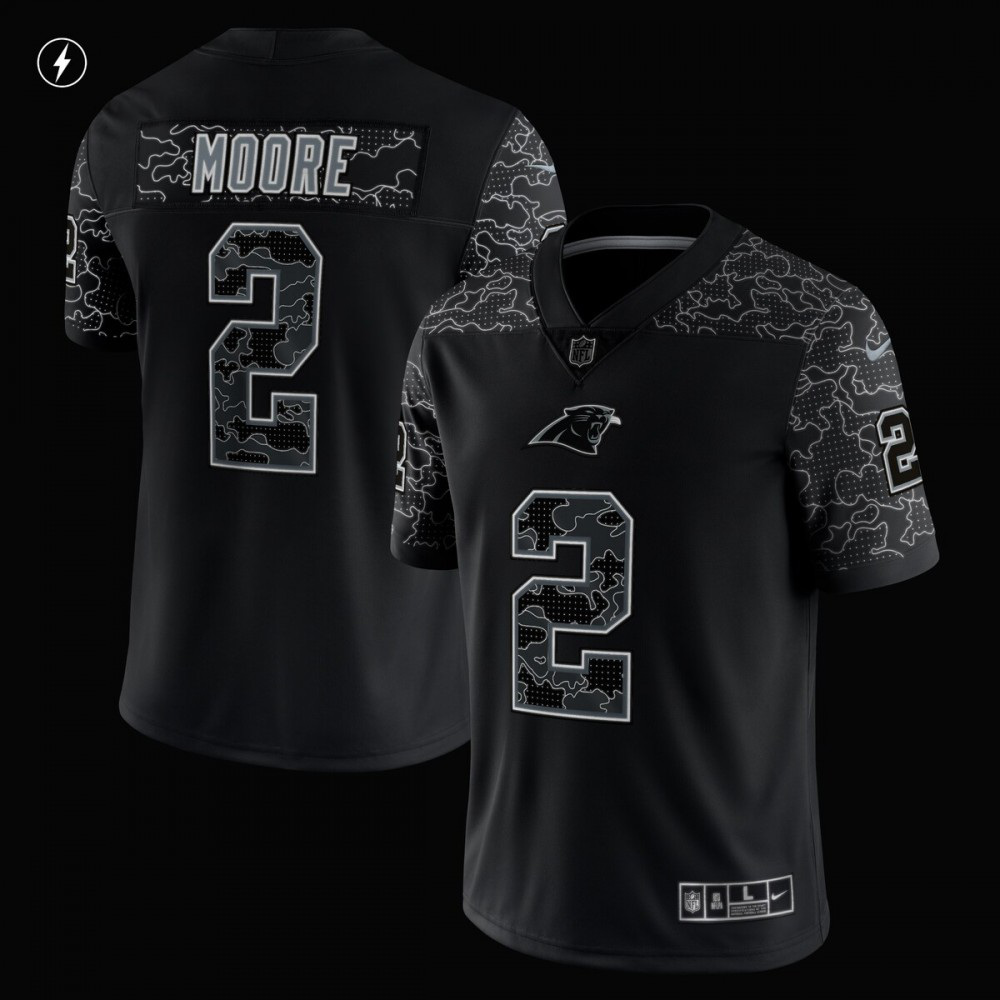 D.J. Moore Carolina Panthers RFLCTV Limited Jersey - Black-Pro Kit Vault | Brand New 26/27 Sports Jerseys