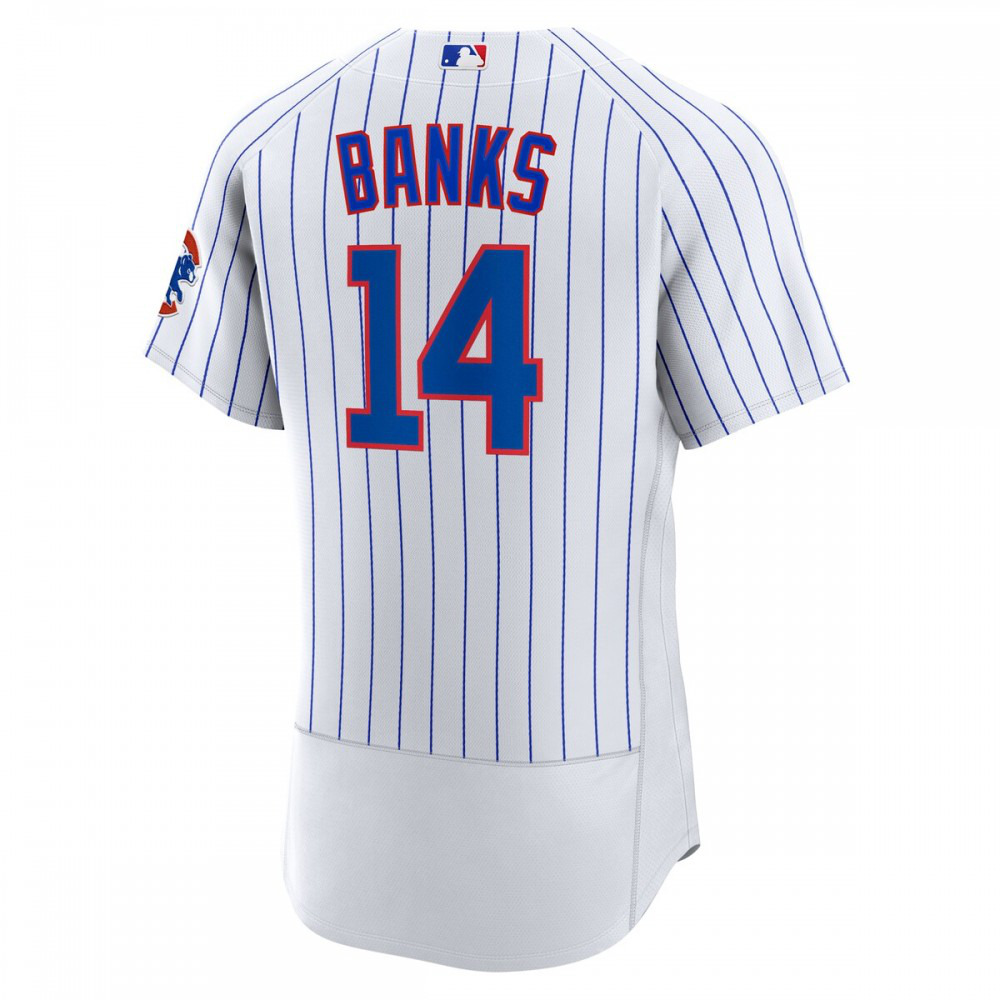 Ernie Banks Chicago Cubs Home Authentic Retired Player Jersey - White-Pro Kit Vault | Brand New 26/27 Sports Jerseys