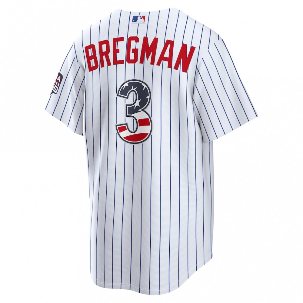 Alex Bregman Chicago Cubs USA 250 Fourth of July Home Stadium Jersey - White-Pro Kit Vault | Brand New 26/27 Sports Jerseys