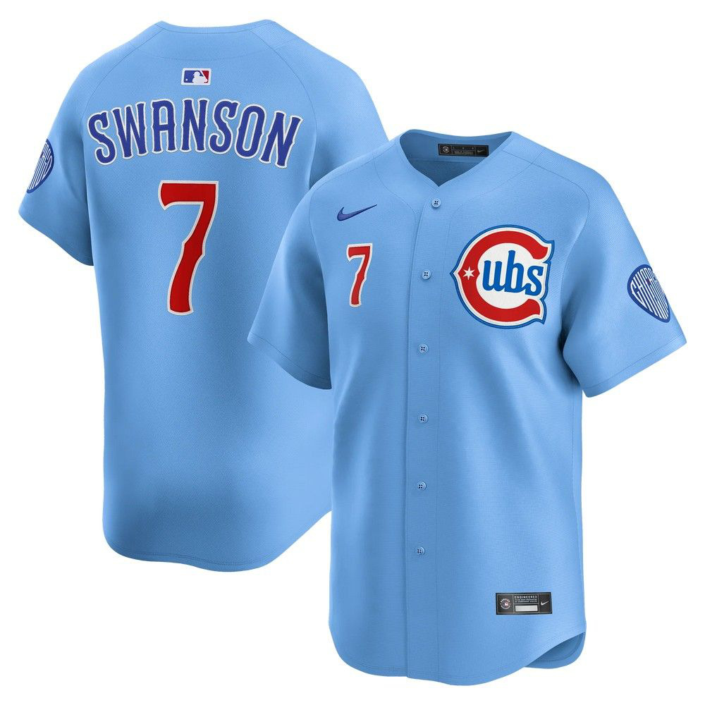 Dansby Swanson Chicago Cubs Alternate Limited Jersey - Light Blue-Pro Kit Vault | Brand New 26/27 Sports Jerseys