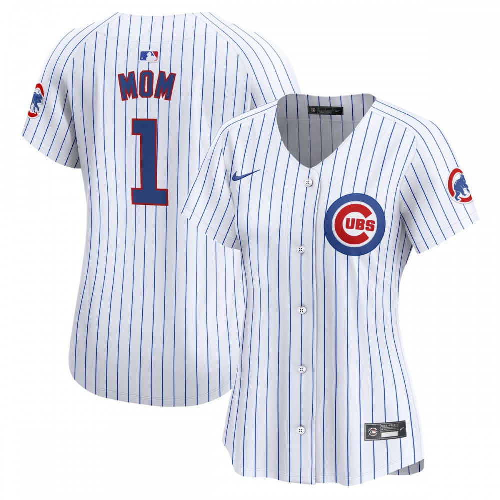 Chicago Cubs Women's #1 Mom Home Limited Jersey - White-Pro Kit Vault | Brand New 26/27 Sports Jerseys