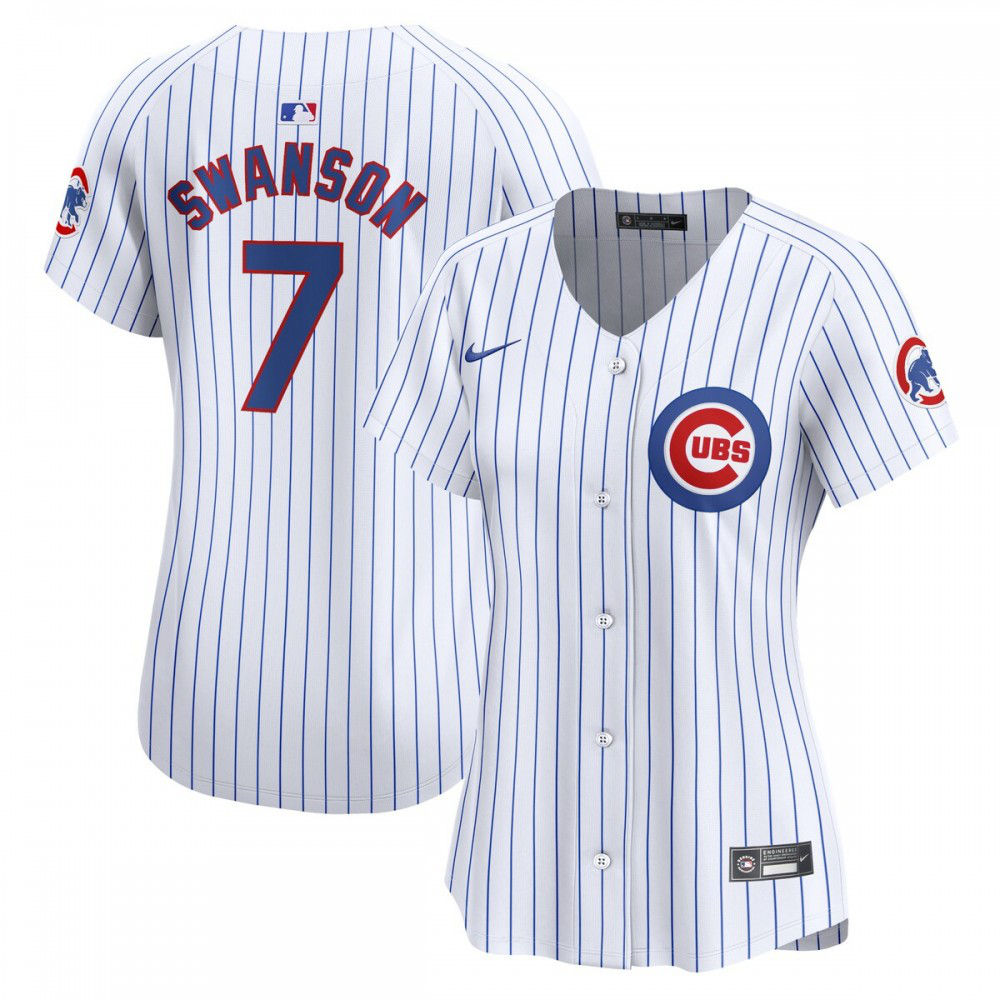 Dansby Swanson Chicago Cubs Women's Home Limited Player Jersey - White-Pro Kit Vault | Brand New 26/27 Sports Jerseys
