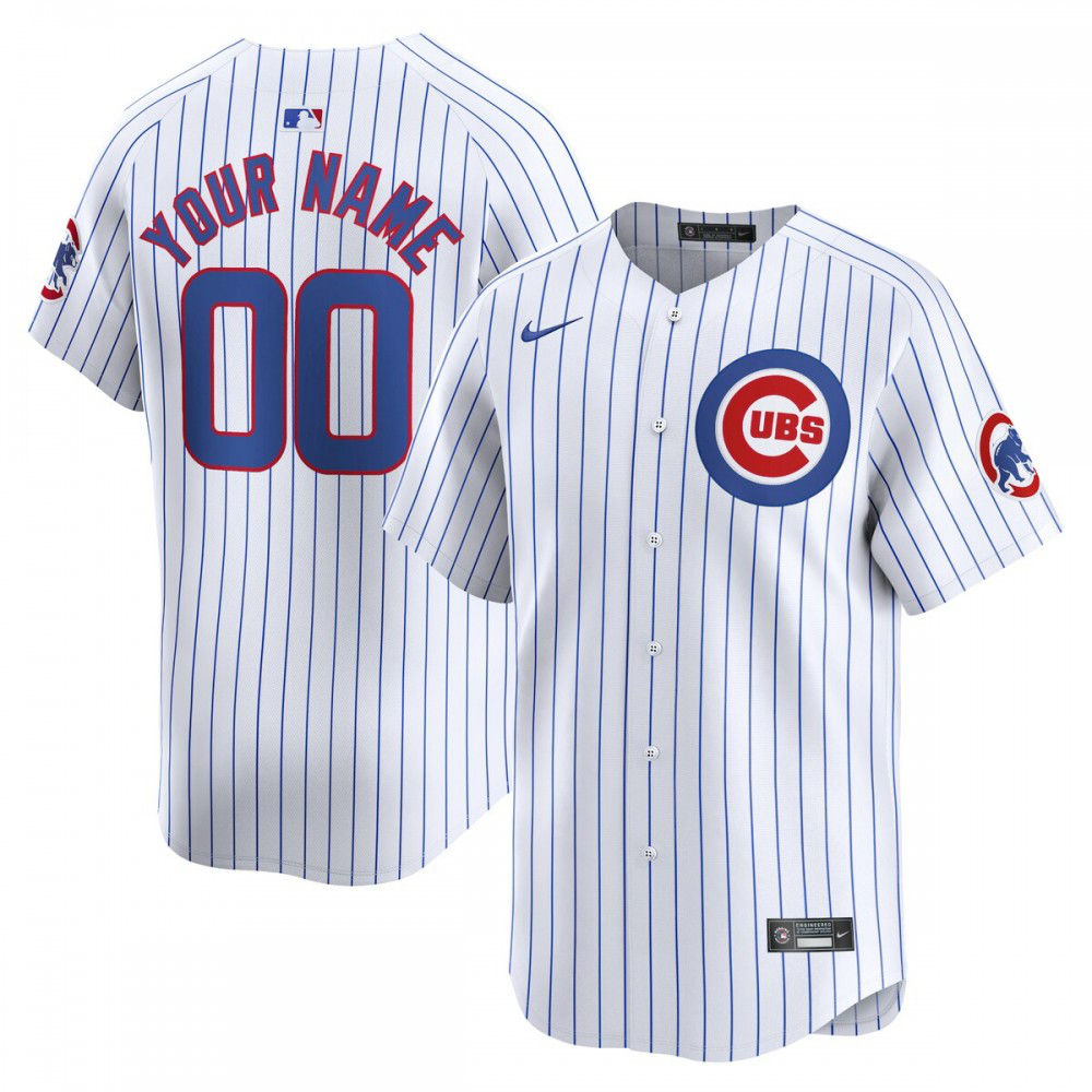 Chicago Cubs Home Limited Custom Jersey - White-Pro Kit Vault | Brand New 26/27 Sports Jerseys