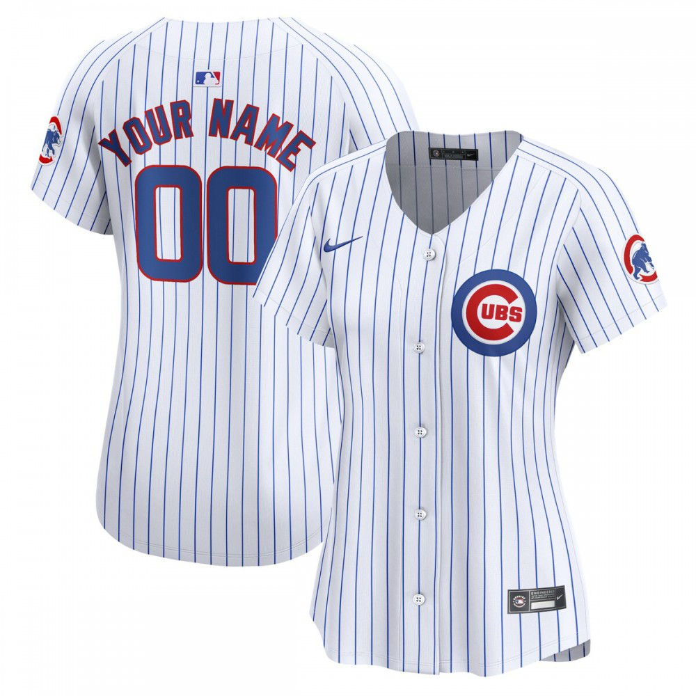Chicago Cubs Women's Home Limited Custom Jersey - White-Pro Kit Vault | Brand New 26/27 Sports Jerseys