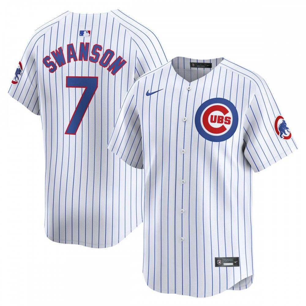 Dansby Swanson Chicago Cubs Home Limited Player Jersey - White-Pro Kit Vault | Brand New 26/27 Sports Jerseys