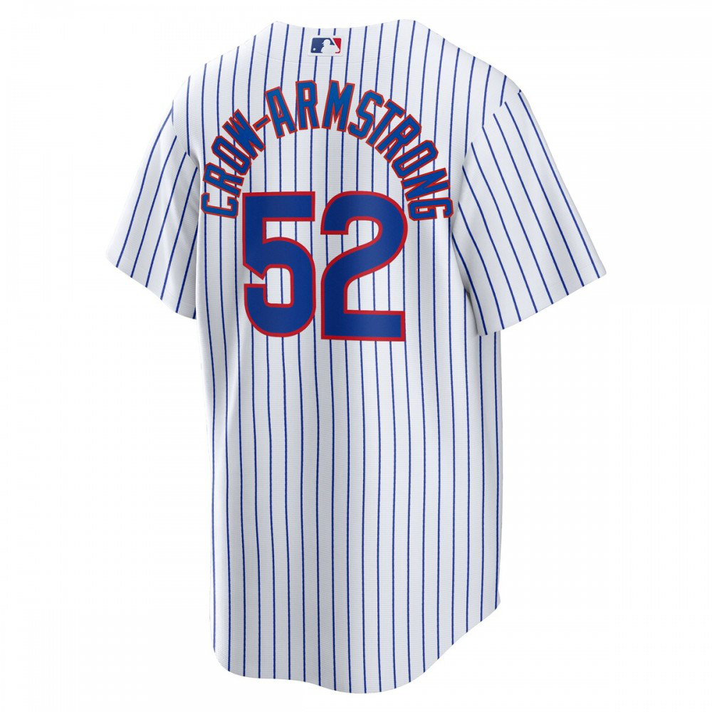 Pete Crow-Armstrong Chicago Cubs Home Replica Player Jersey - White-Pro Kit Vault | Brand New 26/27 Sports Jerseys