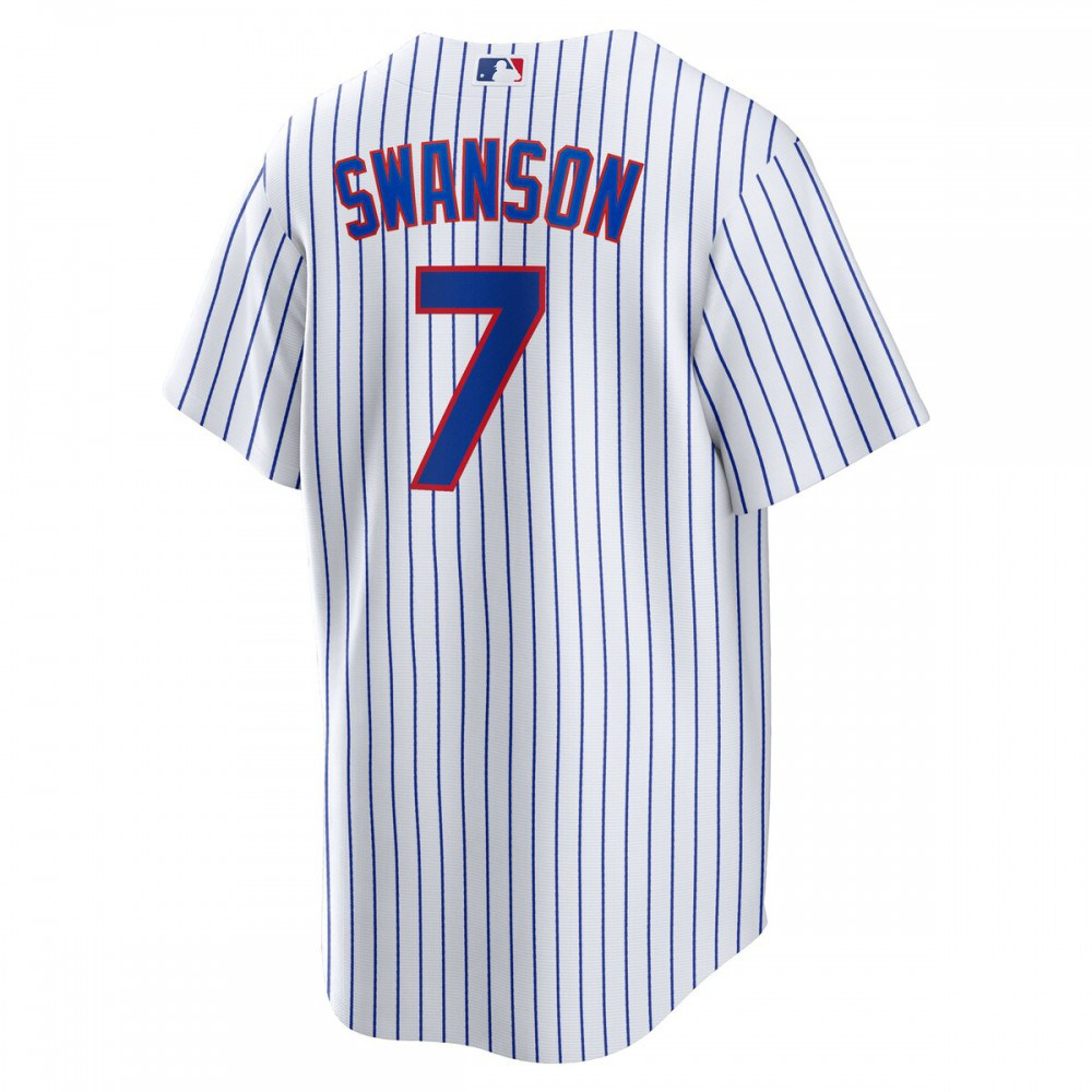 Dansby Swanson Chicago Cubs Home Replica Player Jersey - White/Royal-Pro Kit Vault | Brand New 26/27 Sports Jerseys