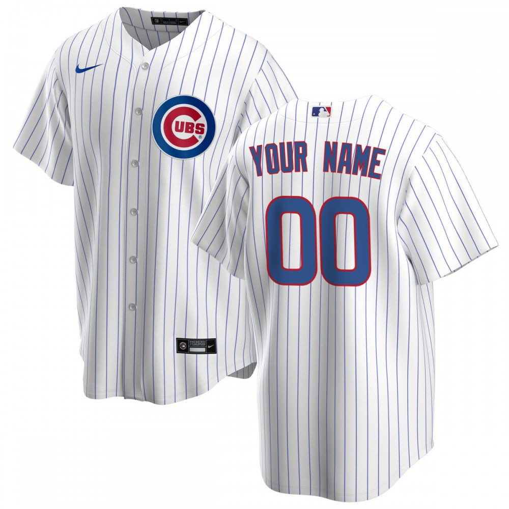 Chicago Cubs Youth Home Replica Custom Jersey - White-Pro Kit Vault | Brand New 26/27 Sports Jerseys