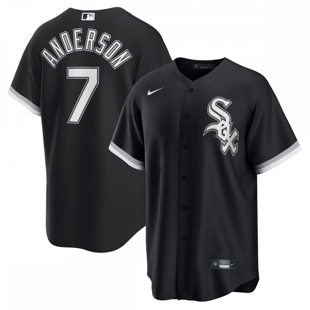 Tim Anderson Chicago White Sox Alternate Replica Player Jersey - Black-Pro Kit Vault | Brand New 26/27 Sports Jerseys