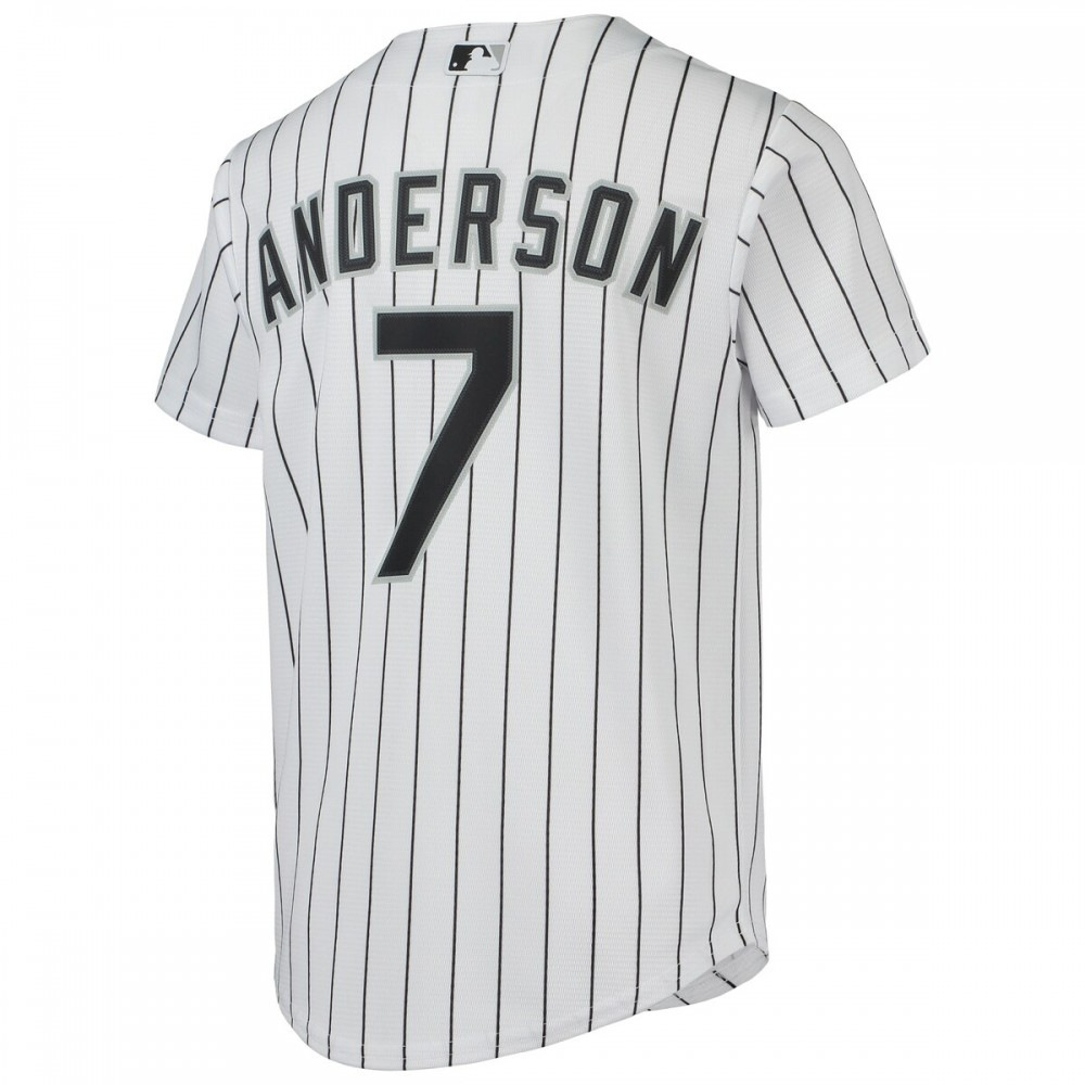 Tim Anderson Chicago White Sox Youth Alternate Replica Player Jersey - White-Pro Kit Vault | Brand New 26/27 Sports Jerseys