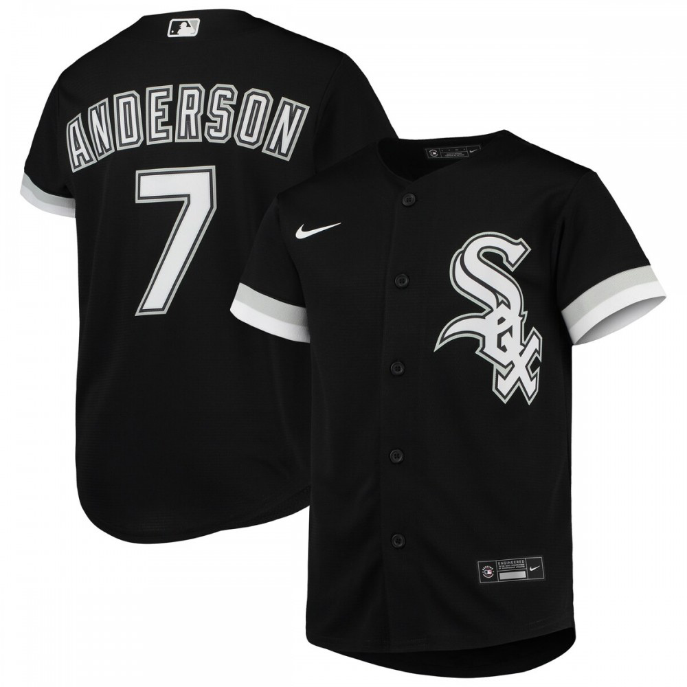 Tim Anderson Chicago White Sox Youth Alternate Replica Player Jersey - Black-Pro Kit Vault | Brand New 26/27 Sports Jerseys