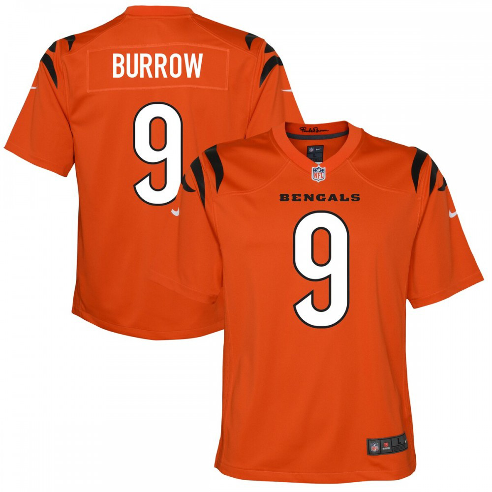 Joe Burrow Cincinnati Bengals Youth Game Jersey - Orange-Pro Kit Vault | Brand New 26/27 Sports Jerseys