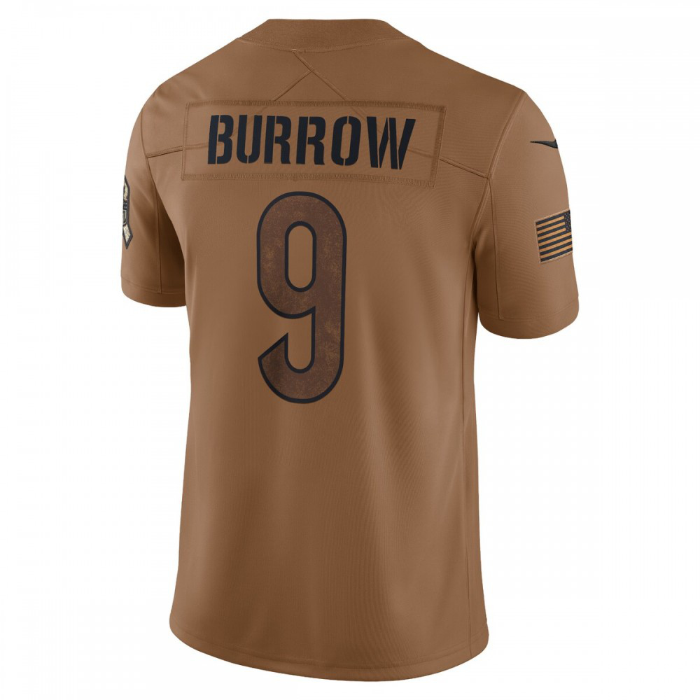 Joe Burrow Cincinnati Bengals 2023 Salute To Service Limited Jersey - Brown-Pro Kit Vault | Brand New 26/27 Sports Jerseys