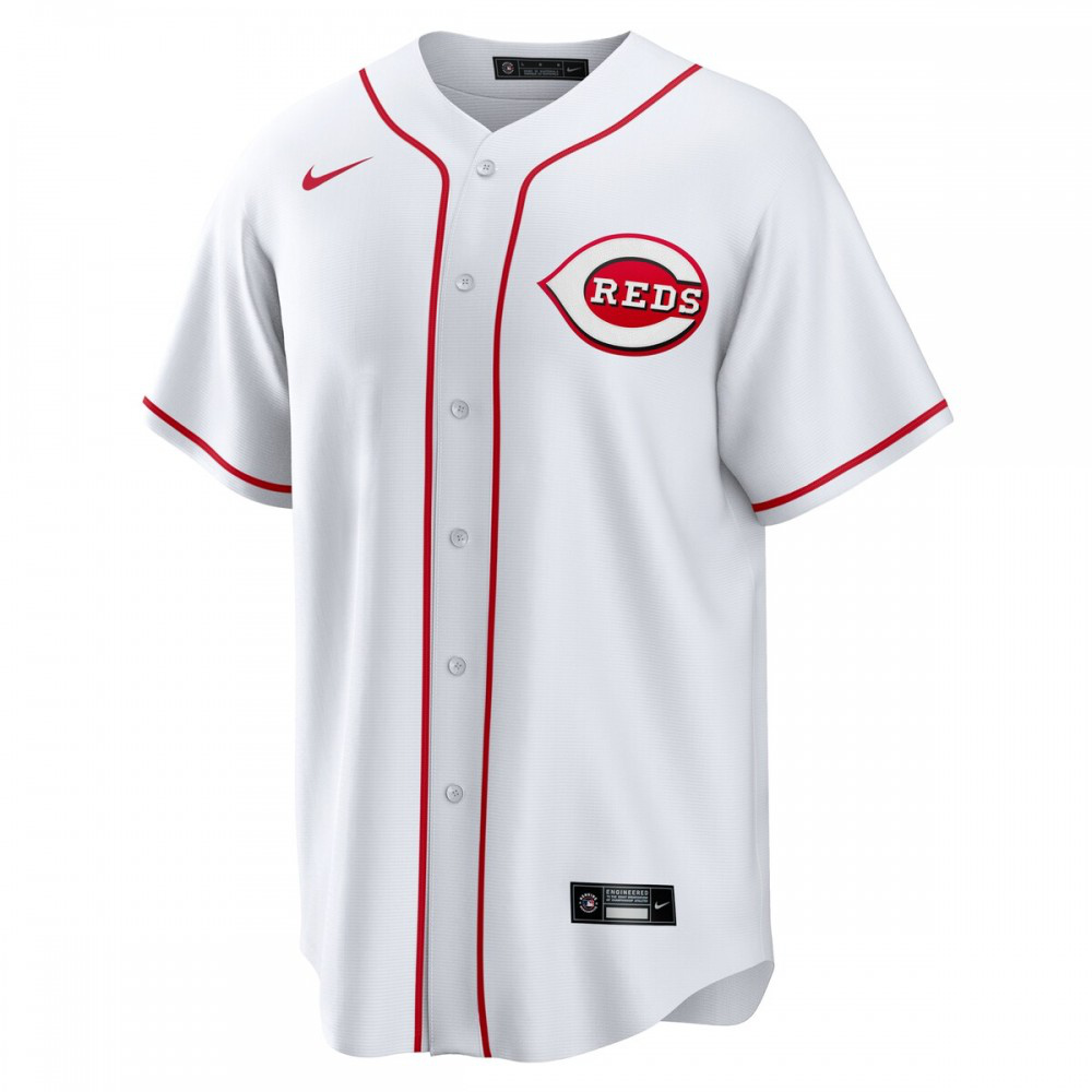 Spencer Steer Cincinnati Reds Home Replica Jersey - White-Pro Kit Vault | Brand New 26/27 Sports Jerseys
