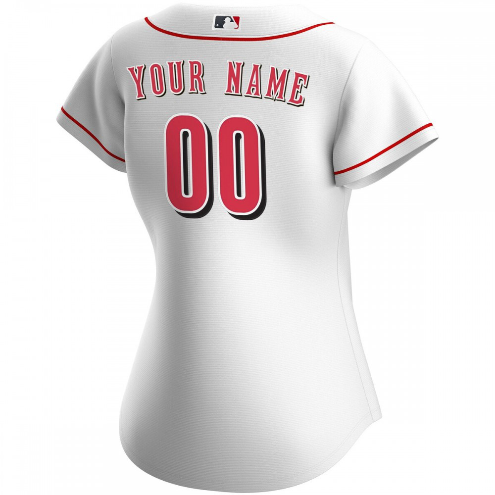 Cincinnati Reds Women's Home Replica Custom Jersey - White-Pro Kit Vault | Brand New 26/27 Sports Jerseys