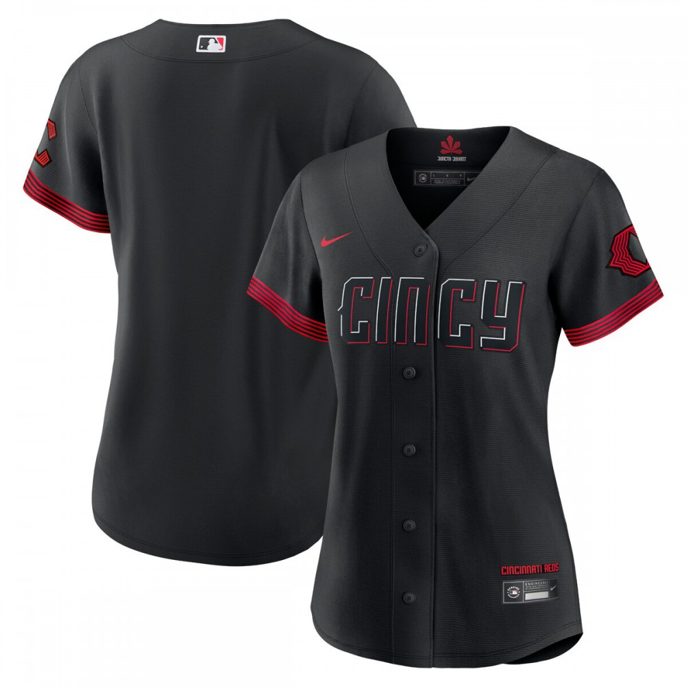 Cincinnati Reds Women's 2023 City Connect Replica Jersey - Black-Pro Kit Vault | Brand New 26/27 Sports Jerseys