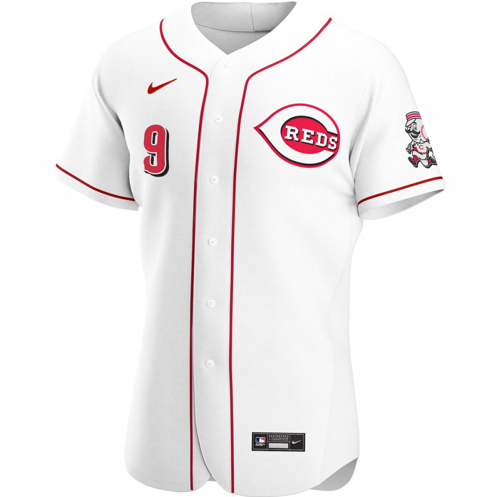 Mike Moustakas Cincinnati Reds Home Authentic Player Jersey - White-Pro Kit Vault | Brand New 26/27 Sports Jerseys