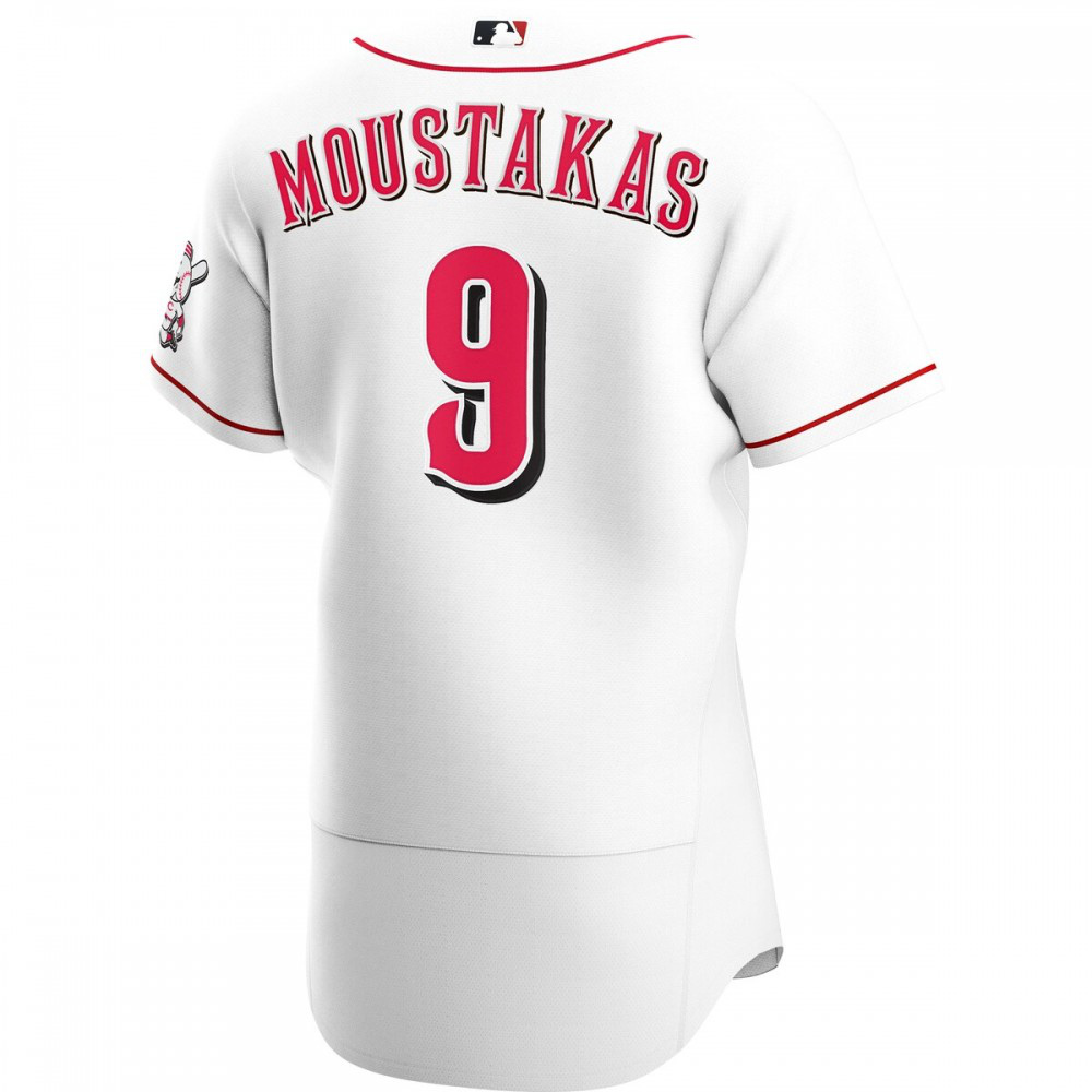 Mike Moustakas Cincinnati Reds Home Authentic Player Jersey - White-Pro Kit Vault | Brand New 26/27 Sports Jerseys