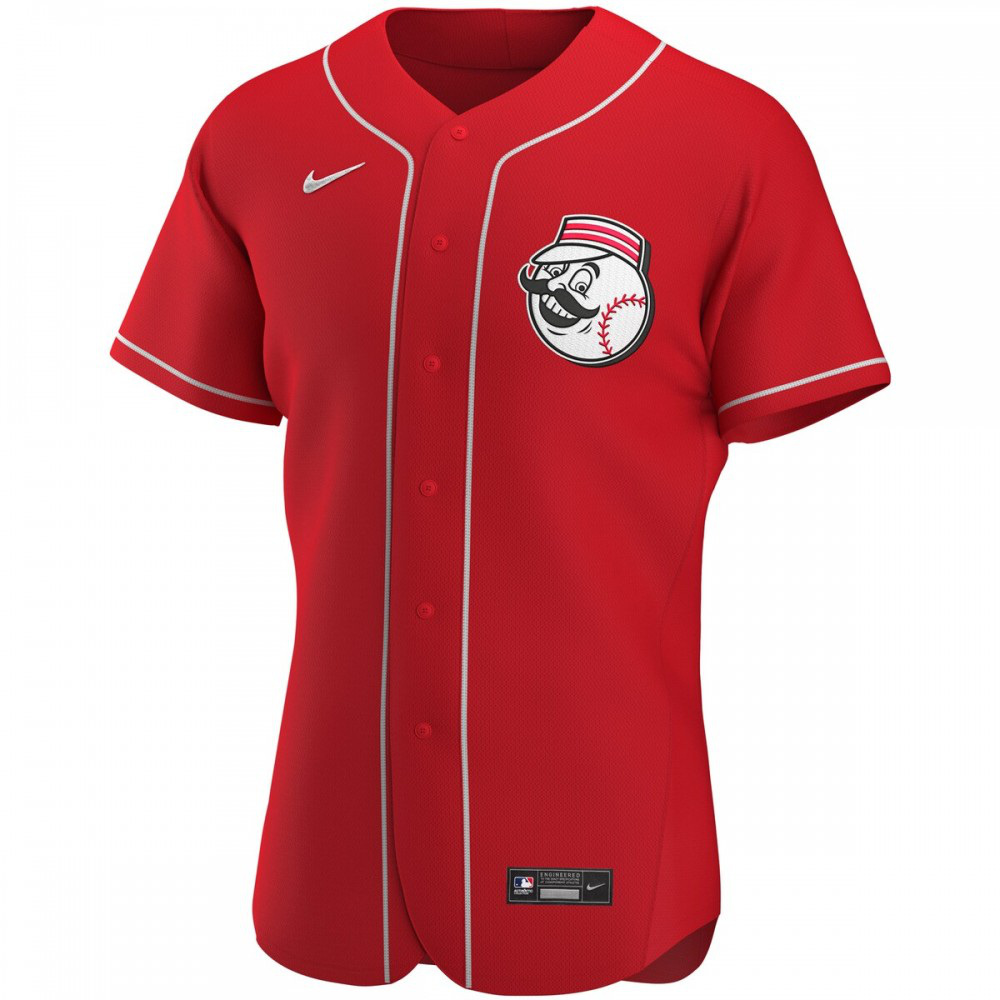 Cincinnati Reds Alternate Authentic Team Logo Jersey - Scarlet-Pro Kit Vault | Brand New 26/27 Sports Jerseys