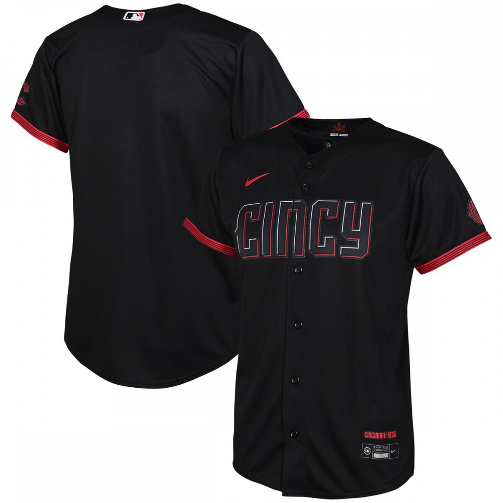 Cincinnati Reds Youth 2023 City Connect Replica Jersey - Black-Pro Kit Vault | Brand New 26/27 Sports Jerseys