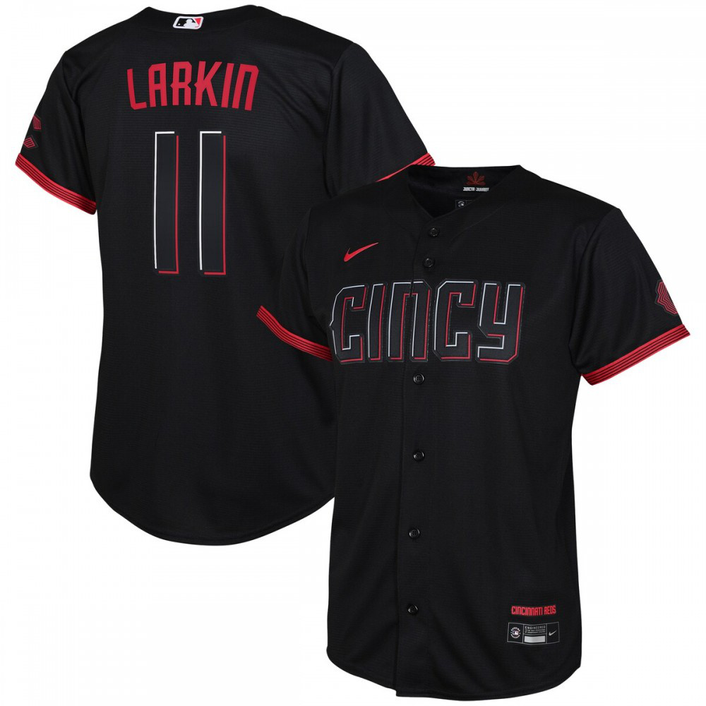 Barry Larkin Cincinnati Reds Youth 2023 City Connect Replica Player Jersey - Black-Pro Kit Vault | Brand New 26/27 Sports Jerseys