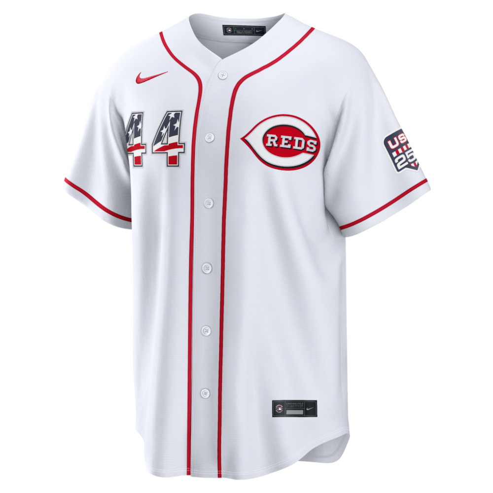 Elly De La Cruz Cincinnati Reds USA 250 Fourth of July Home Stadium Jersey - White-Pro Kit Vault | Brand New 26/27 Sports Jerseys