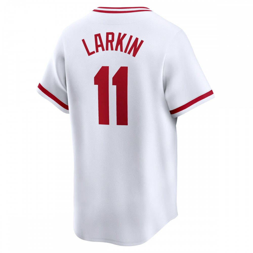 Barry Larkin Cincinnati Reds Throwback Cooperstown Limited Jersey - White-Pro Kit Vault | Brand New 26/27 Sports Jerseys