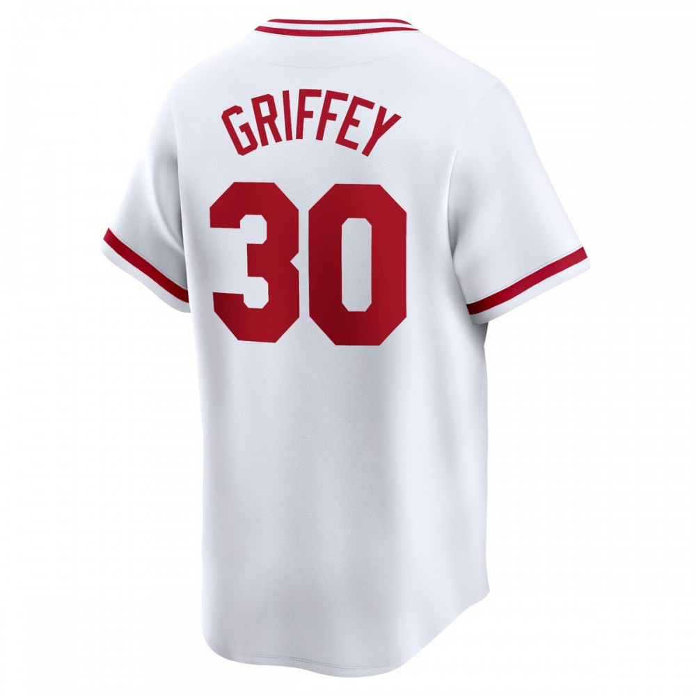 Ken Griffey Cincinnati Reds Throwback Cooperstown Limited Jersey - White-Pro Kit Vault | Brand New 26/27 Sports Jerseys