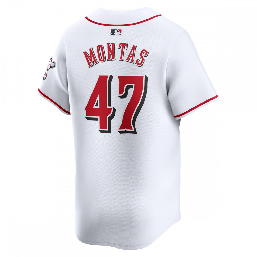 Frankie Montas Cincinnati Reds Home Limited Player Jersey - White-Pro Kit Vault | Brand New 26/27 Sports Jerseys