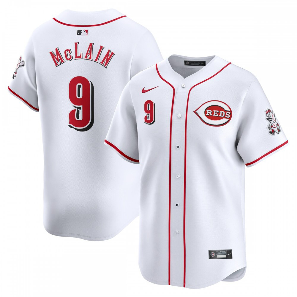 Matt McLain Cincinnati Reds Home Limited Player Jersey - White-Pro Kit Vault | Brand New 26/27 Sports Jerseys
