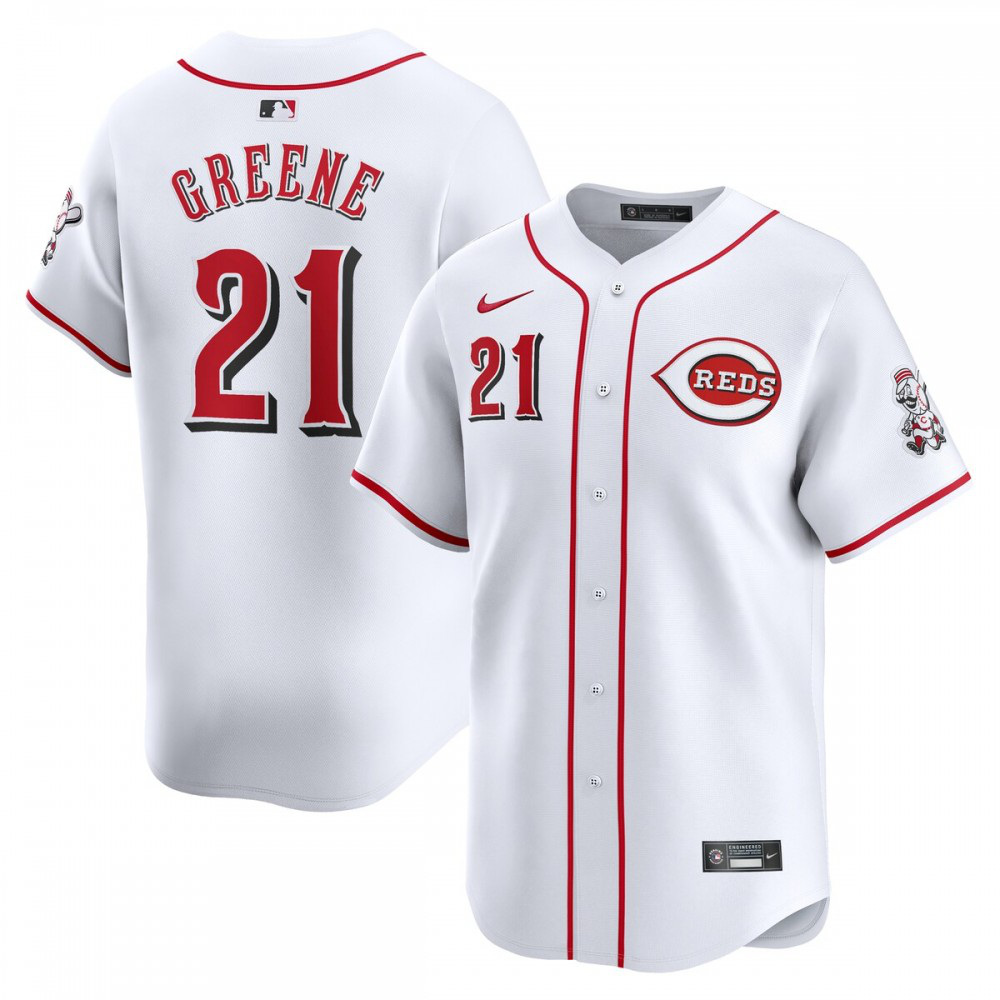 Hunter Greene Cincinnati Reds Home Limited Player Jersey - White-Pro Kit Vault | Brand New 26/27 Sports Jerseys