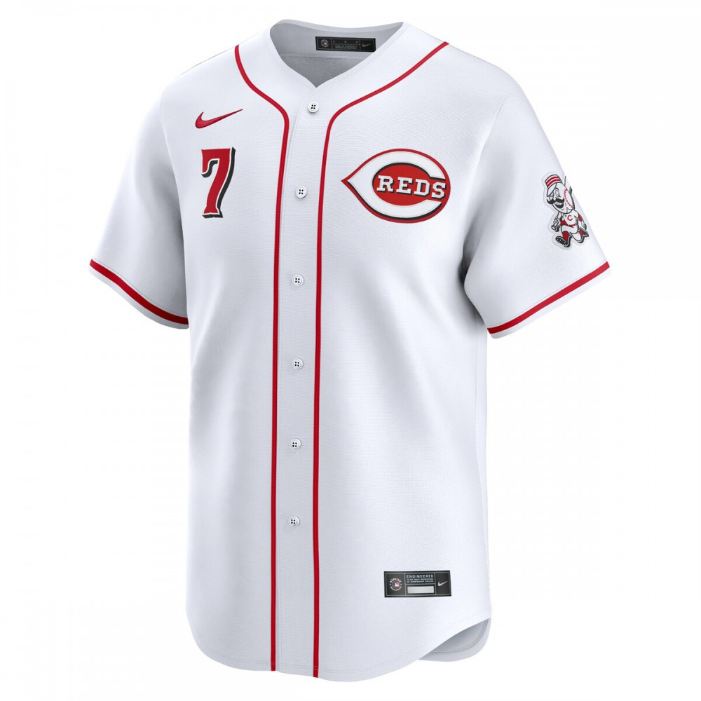 Spencer Steer Cincinnati Reds Home Limited Player Jersey - White-Pro Kit Vault | Brand New 26/27 Sports Jerseys