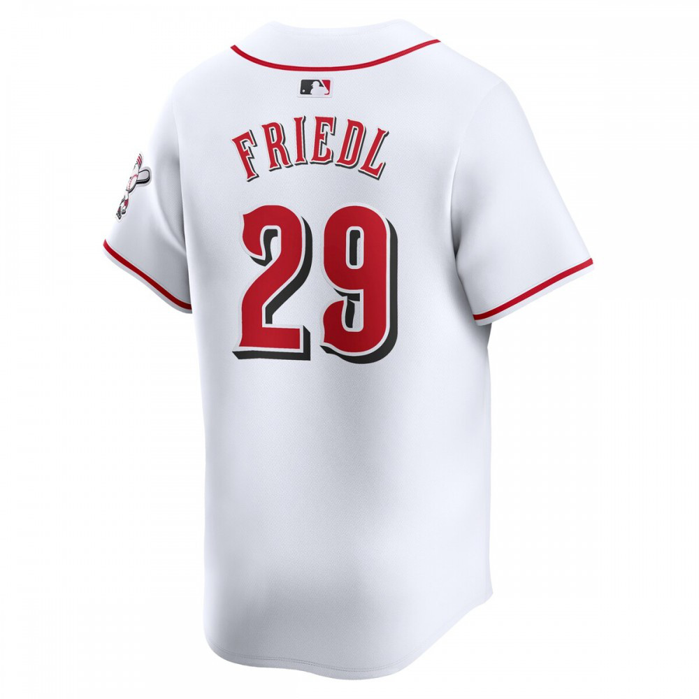 TJ Friedl Cincinnati Reds Home Limited Player Jersey - White-Pro Kit Vault | Brand New 26/27 Sports Jerseys