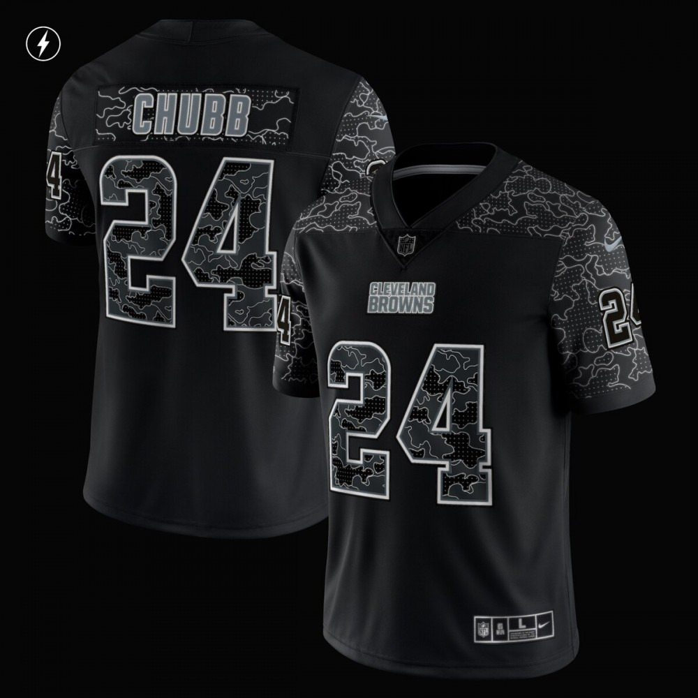 Nick Chubb Cleveland Browns RFLCTV Limited Jersey - Black-Pro Kit Vault | Brand New 26/27 Sports Jerseys