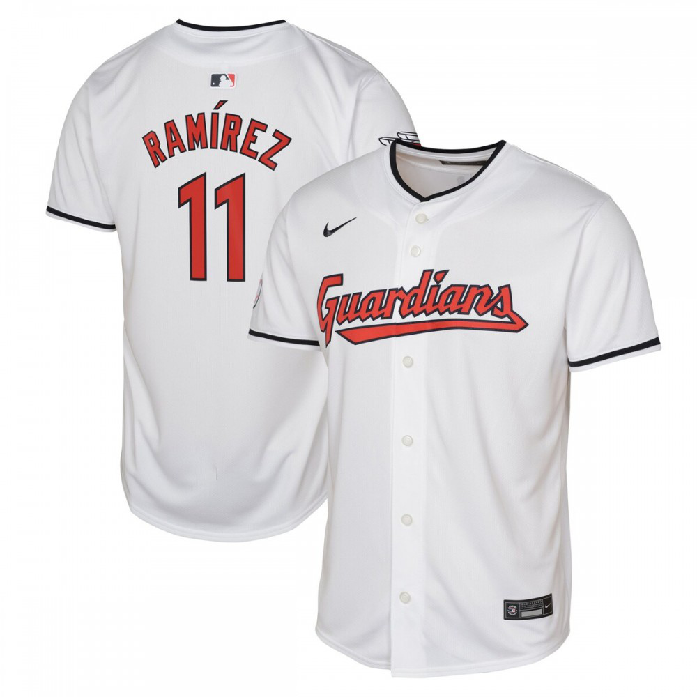 Jose Ramirez Cleveland Guardians Youth Home Limited Player Jersey - White-Pro Kit Vault | Brand New 26/27 Sports Jerseys