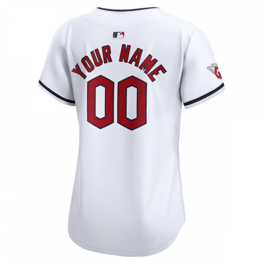 Cleveland Guardians Women's Home Limited Custom Jersey - White-Pro Kit Vault | Brand New 26/27 Sports Jerseys