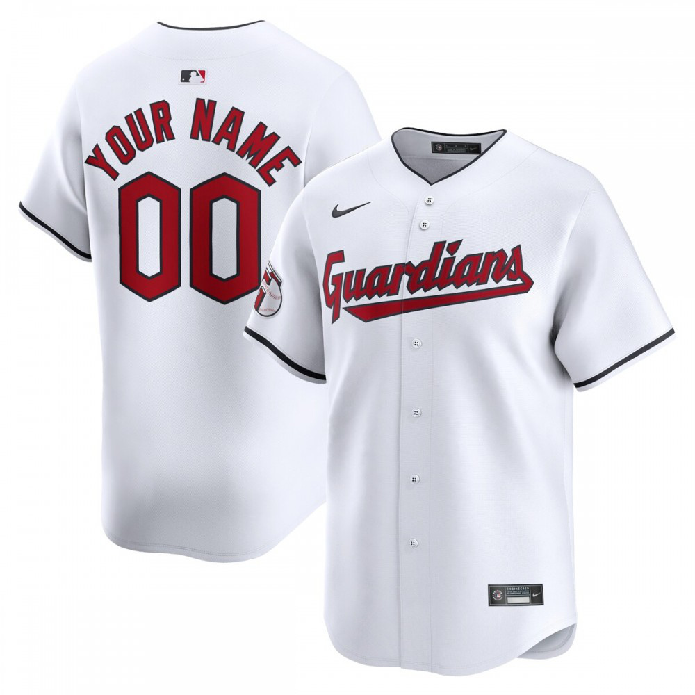 Cleveland Guardians Youth Home Limited Custom Jersey - White-Pro Kit Vault | Brand New 26/27 Sports Jerseys