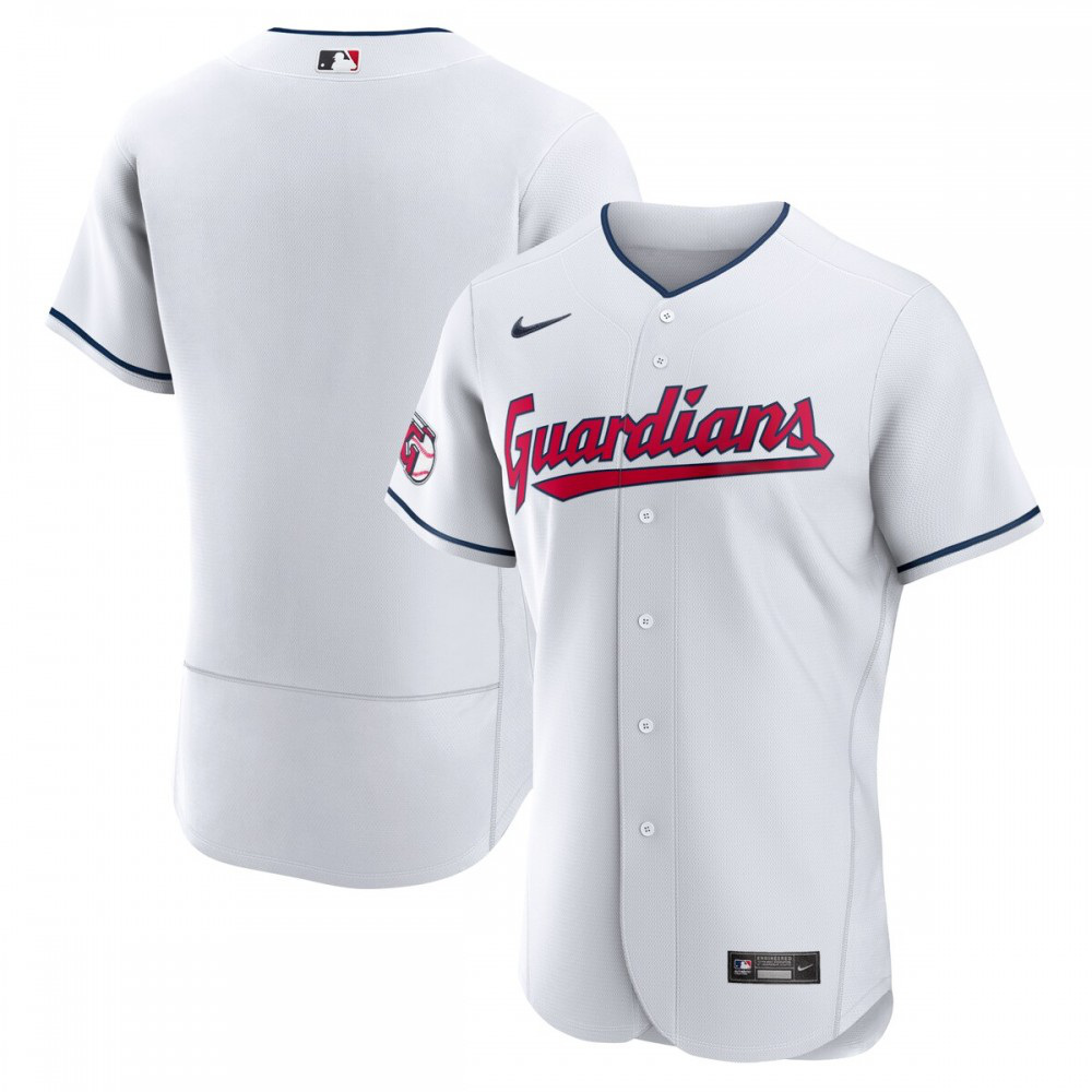 Cleveland Guardians Home Authentic Team Jersey - White-Pro Kit Vault | Brand New 26/27 Sports Jerseys