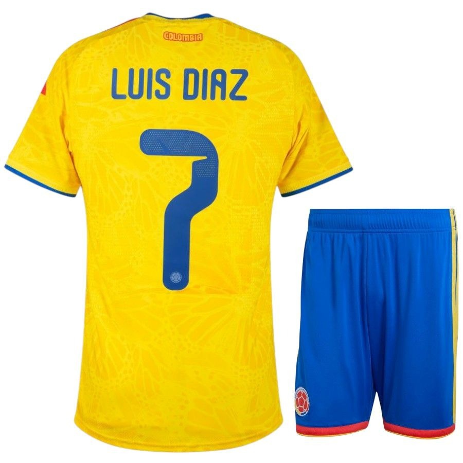 Colombia Luis Diaz Kids Home Kit 2026 2027-Pro Kit Vault | Brand New 26/27 Sports Jerseys