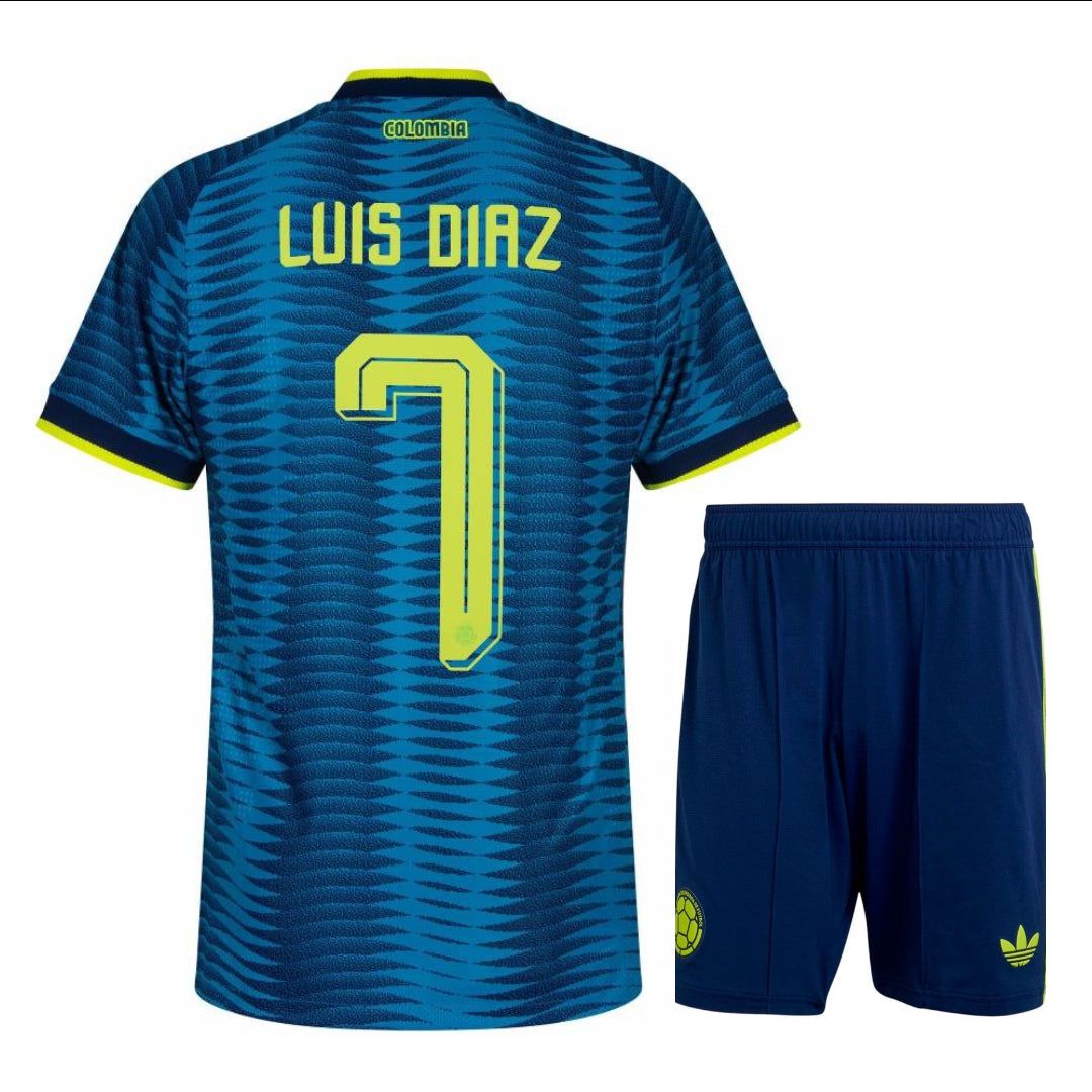Colombia Luis Diaz Away Kids Kit 2026 2027-Pro Kit Vault | Brand New 26/27 Sports Jerseys
