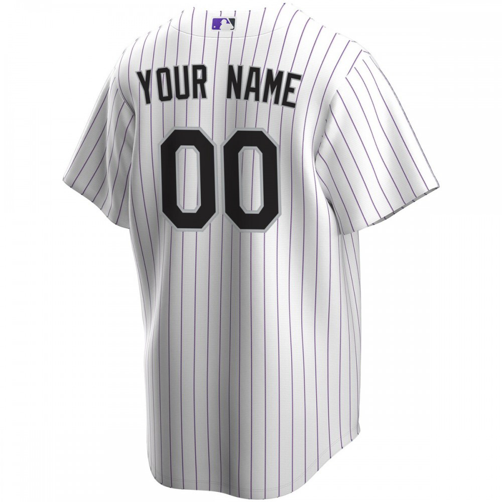 Colorado Rockies Youth Home Replica Custom Jersey - White-Pro Kit Vault | Brand New 26/27 Sports Jerseys