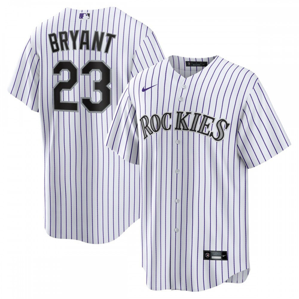 Kris Bryant Colorado Rockies Replica Player Jersey - White/Purple-Pro Kit Vault | Brand New 26/27 Sports Jerseys
