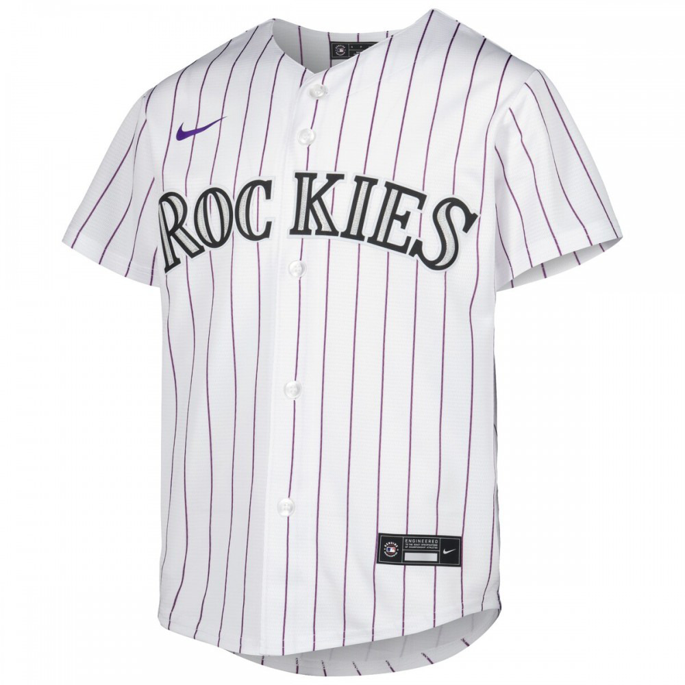 Kris Bryant Colorado Rockies Youth Alternate Replica Player Jersey - White-Pro Kit Vault | Brand New 26/27 Sports Jerseys