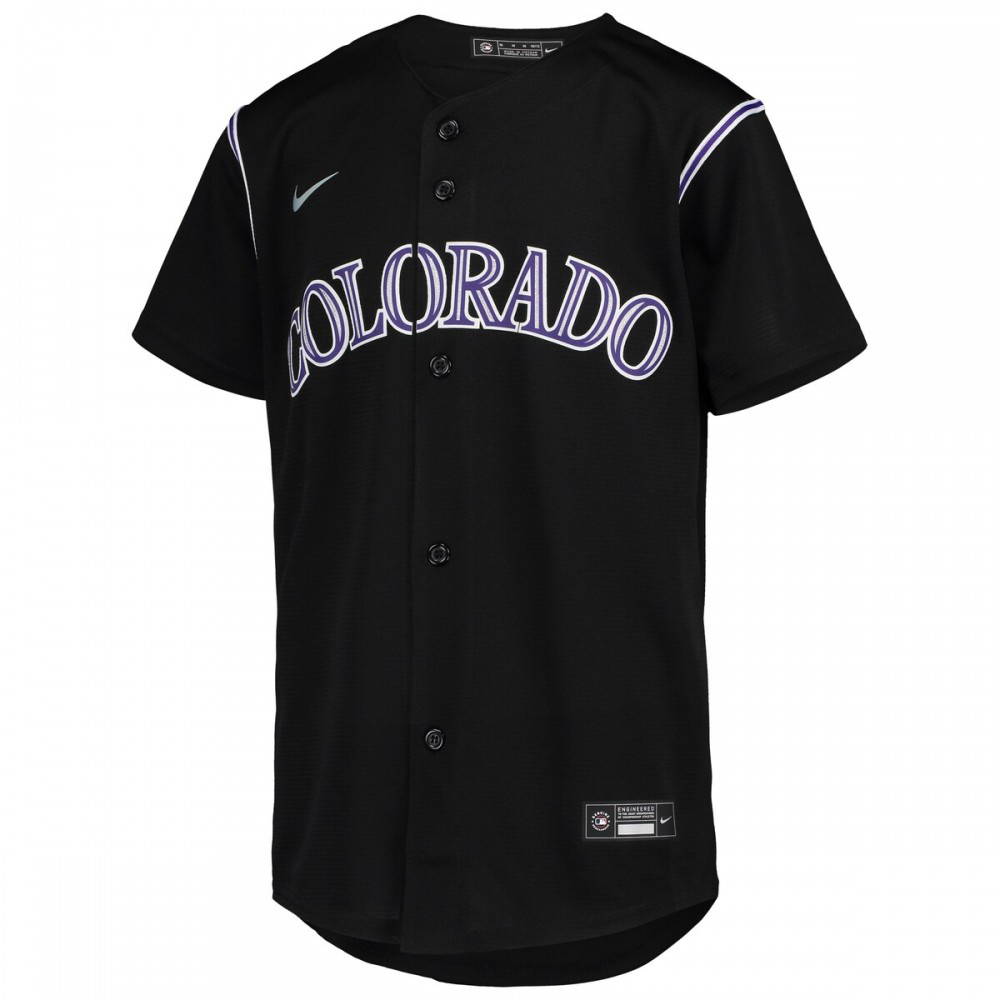 Colorado Rockies Youth Alternate Replica Team Jersey - Black-Pro Kit Vault | Brand New 26/27 Sports Jerseys