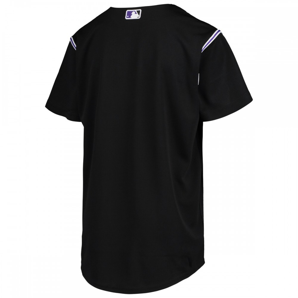 Colorado Rockies Youth Alternate Replica Team Jersey - Black-Pro Kit Vault | Brand New 26/27 Sports Jerseys